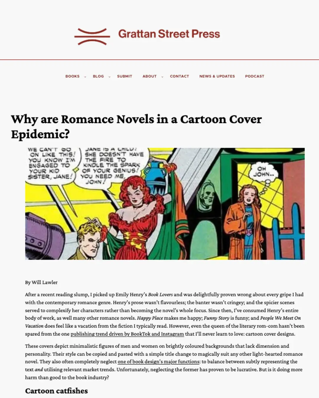 romance cartoon covers opinion piece